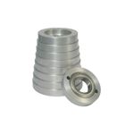 Set of aluminium copiers rings with bearings
